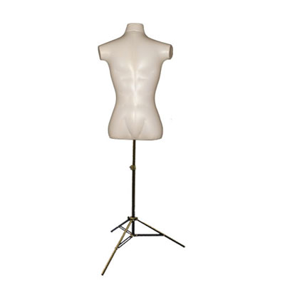 Inflatable Male Torso, Standard Size, Ivory with MS12 Stand